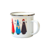 Emailletasse "Ziegenbein-Familie", Zeichnung Winter: Ziegenbein Waldi Winter & Willy Weihrauch