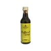 Der Original Crottendorfer Hausgemachter Kaffeesirup ist in einer 50-ml-Glasflasche mit gelbem Etikett mit den Aufschriften „Kaffeesirup“ und „hausgemacht“ erhältlich und eignet sich ideal für Eiskaffee oder Cocktails. Die dunkle Flüssigkeit ist mit einem Schraubverschluss auf schwarzem Hintergrund verschlossen.