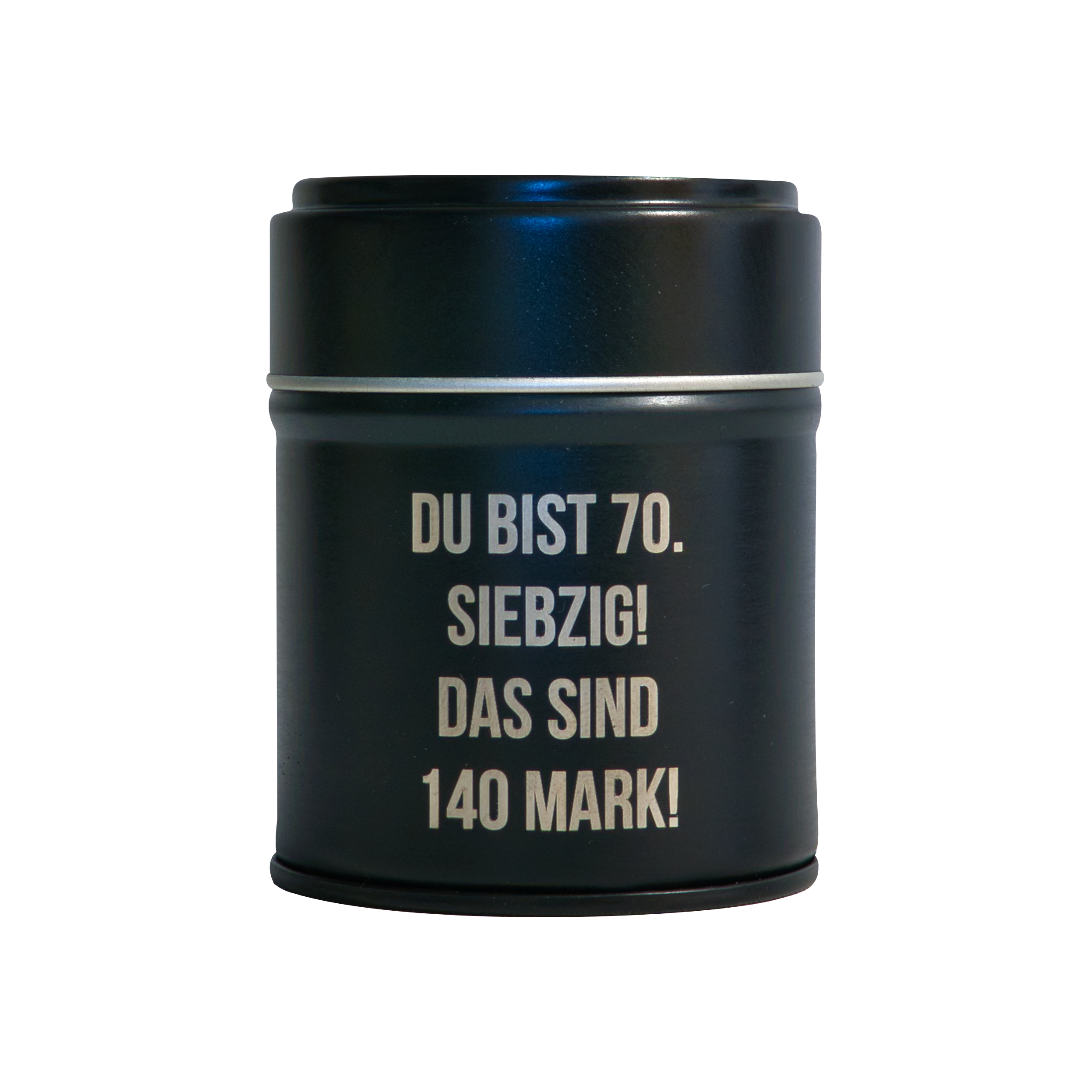 Ein schwarzes zylindrisches