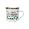 Emailletasse "... Arzgebirger", linke Seite