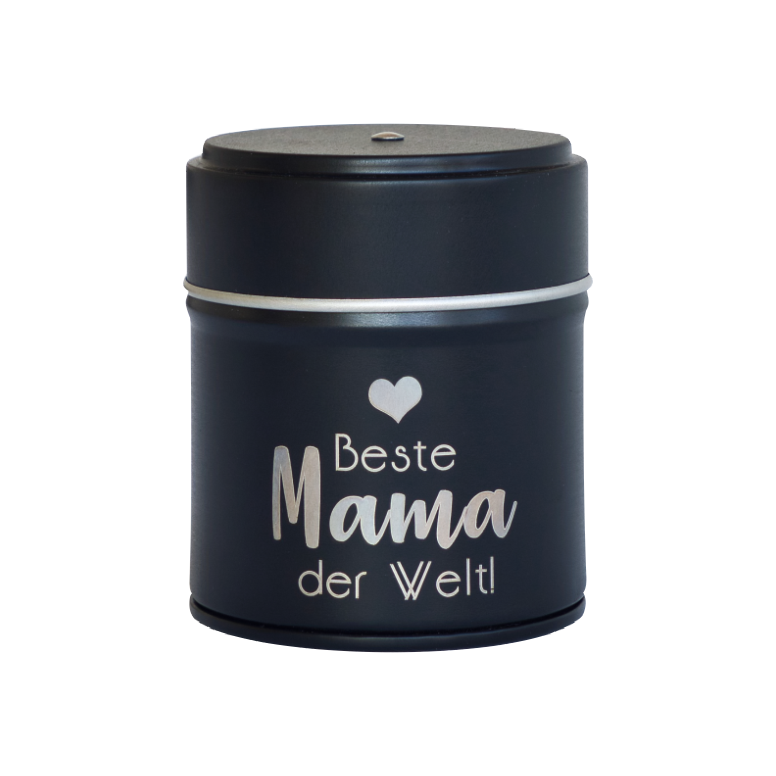 Die Original Crottendorfer Räucherkerzen bieten das „Räucherfass Mama“ an, eine schwarze Dose mit Deckel, verziert mit dem Schriftzug „Beste Mama der Welt!“ in Weiß und Silber. Ein Herzmotiv verleiht der Dose Charme und macht sie perfekt zur stilvollen Aufbewahrung Ihrer Räuchervergnügen-Utensilien.