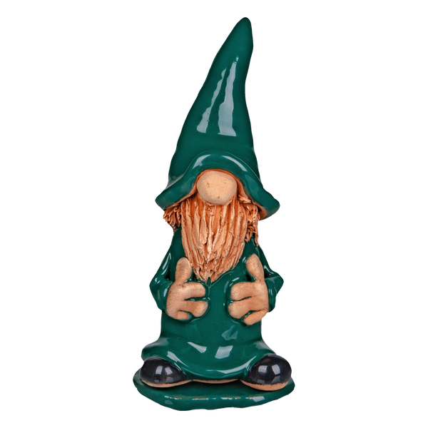 Keramik-Räucherfigur Wichtel - grün