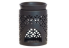 Schwarze Aromalampe aus Keramik von Plantaroma, Rückansicht