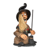 Räucherhexe - Schwarz, mit Schieferteller