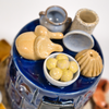 Keramik-Räucherofen, Mini rund, blau