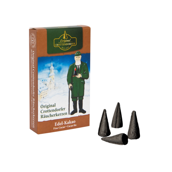 Packung Räucherkerzen Edel-Kakao mit 4 Räucherkerzen Edel-Kakao