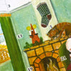 Abbildung des Räucherkerzen-Adventskalenders 2026 – Hochformat von Original Crottendorfer Räucherkerzen, mit nummerierten Türchen, einer auf dem Kaminsims schlafenden Katze, einem hängenden Strumpf und einem festlichen Kerzenhalter neben üppigem Grün – die den gemütlichen Charme eines erzgebirgischen Weihnachtsfestes heraufbeschwört.