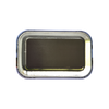 Rechteckiger Magnet mit Winterfoto Räucherkerzenland mit dunkler Magnetrückseite, Metallrand und einer Winterszene.