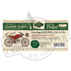 Eine Eintrittskarte im Vintage-Stil für den Flohmarkt „Trödelzwerge & Zweitakt-Schätze“ am 04.10.26 (10–16 Uhr) mit einem roten Motorradklassiker, Veranstaltungsdetails, Preisangaben und dem Original-Crottendorfer-Logo im Hintergrund.