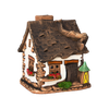 Hier ist eine überarbeitete Version des Satzes, in die Ihre Produktdaten eingearbeitet wurden: Das Räucherhaus „Keramik Wurzel auf Dach“ von Original Crottendorfer besticht durch sein braunes Dach, weiße Wände, Blumenfensterkästen, einen schrägen Schornstein und eine gelbe Laterne neben der Tür – alles vor einem schlichten weißen Hintergrund. Dieses charmante Häuschen ist nur in begrenzter Stückzahl erhältlich und setzt als dekoratives Highlight in jedem Raum einen besonderen Akzent.
