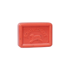 Die Ovis Schafmilchseife Wassermelone Seife ist ein rechteckiges orangefarbenes Stück aus Pflanzenölseife und reiner Schafmilch. Die Prägung mit einem Schaf und „SCHAFMILCHSEIFE“ sorgt für natürliche Frische.