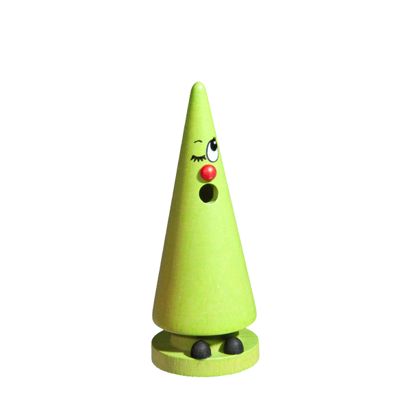 Räucherfigur Crottendorfer Mini-Ziegenbein Wilma Waldmoos (lindgrün)